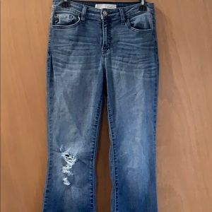 kancan petite flare jeans